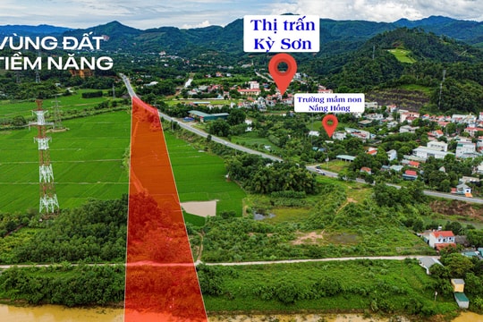 Toàn cảnh khu vực sẽ được xây dựng cầu vượt sông Đà, nối 2 đoạn cao tốc trị giá hơn 30.000 tỷ