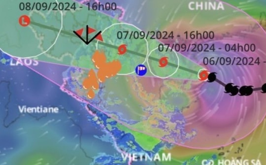 Bão số 3 vượt qua đảo Hải Nam, chỉ còn cách Quảng Ninh hơn 300 km