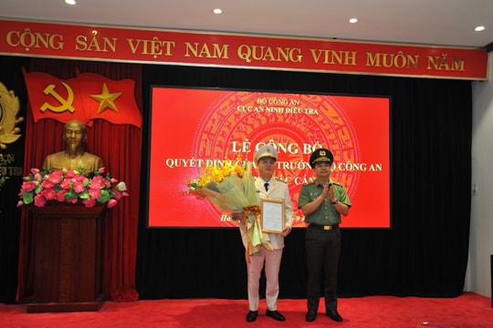 Bổ nhiệm Thượng tá, Trưởng phòng giữ chức Phó Cục trưởng Cục An ninh điều tra