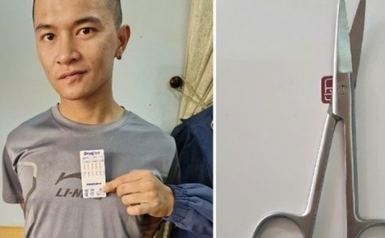 Tạm giữ hình sự thanh niên ngáo đá cầm kéo đòi tự sát