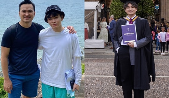 Con trai riêng của Chi Bảo và vợ cũ: Tốt nghiệp cử nhân ngành Luật ở Anh, niềm tự hào của bố mẹ