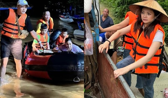 Hồng Đăng, Kiều Anh và nhiều nghệ sĩ trực tiếp cứu trợ bà con vùng rốn lũ miền Bắc