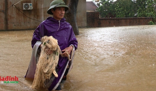 Hà Nội: Lũ trên sông Bùi cuồn cuộn tràn về, hàng nghìn hộ dân chìm trong biển nước