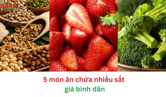 5 món ăn chứa nhiều sắt giá bình dân