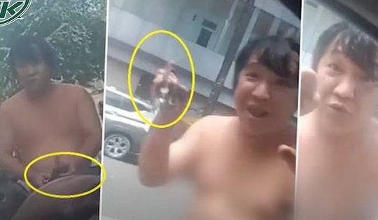 Clip đối tượng cầm kéo, đập kính hành hung lái xe sau câu nói 'Gọi ba ra giải quyết'