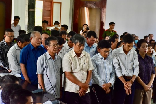 Tuyên án cựu Chủ tịch, Phó Chủ tịch huyện, thị trấn, Phó Giám đốc Văn phòng ĐKĐĐ,Trưởng phòng đo đạc bản đồ, TN&MT,...