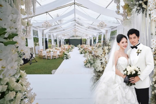 Tiệc cưới sắc trắng của Trần Kiều Ân và chồng doanh nhân