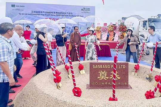 Nam Định: Khởi công xây dựng Nhà máy dệt may có vốn đầu tư gần 30 triệu USD