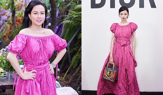 Phượng Chanel 'đụng hàng' váy trăm triệu như Địch Lệ Nhiệt Ba nhưng hiệu ứng khác biệt