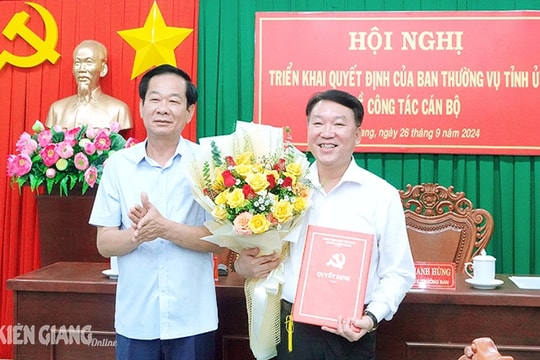 Điều động, bổ nhiệm Bí thư Huyện ủy giữ chức Phó Trưởng Ban Tổ chức Tỉnh ủy