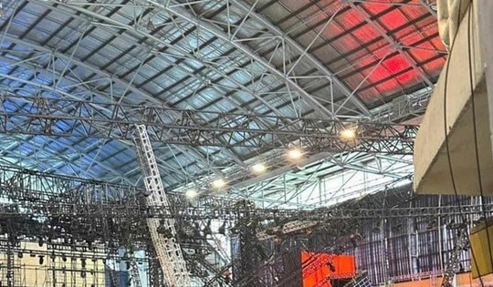 Sập sân khấu Miss Cosmo 2024 tại Nhà thi đấu Phú Thọ