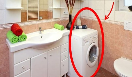 Để máy giặt trong nhà vệ sinh là đúng hay sai? Thì ra bấy lâu rất nhiều người hiểu nhầm