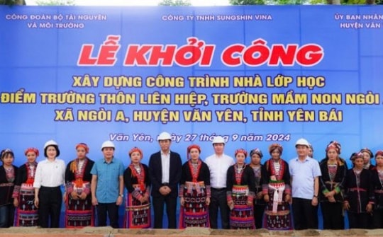 Xi măng Sungshin Hàn Quốc ủng hộ 1 tỷ đồng khắc phục hậu quả bão Yagi tại Yên Bái