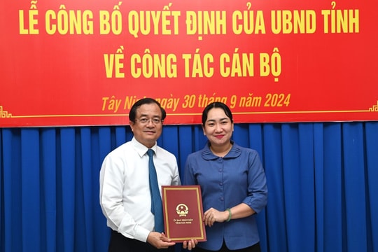 Bổ nhiệm nữ Chủ tịch làm Phó Giám đốc Sở; Phó Chủ nhiệm Thường trực UBKT nhận nhiệm vụ mới