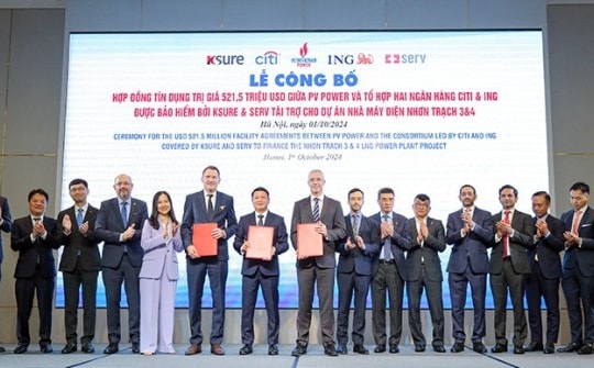 PV Power công bố hợp đồng tín dụng lớn nhất: 521,5 triệu USD cho Dự án Nhà máy điện Nhơn Trạch 3 và 4