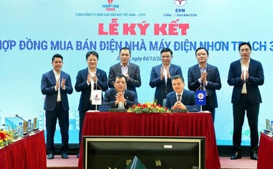 PV Power và EVNEPTC ký kết Hợp đồng mua bán điện Nhà máy điện Nhơn Trạch 3&4