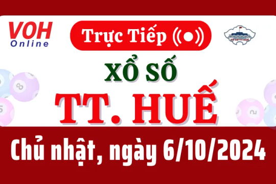 XSTTH 6/10 - Kết quả xổ số Thừa Thiên Huế hôm nay chủ nhật ngày 6/10/2024
