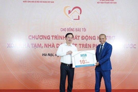 MSB chung tay xóa nhà tạm, nhà dột nát cho hộ nghèo, hộ cận nghèo