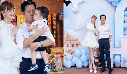 Con trai Nhã Phương - Trường Giang tròn 1 tuổi có vẻ ngoài thừa hưởng từ bố mẹ