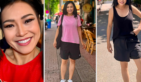 Quần short áo phông nhí nhảnh đời thực của 'chị đẹp' Phương Thanh