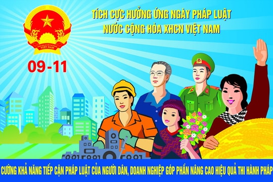 Tổ chức các hoạt động hưởng ứng Ngày Pháp luật Việt Nam trong Bộ Tư pháp