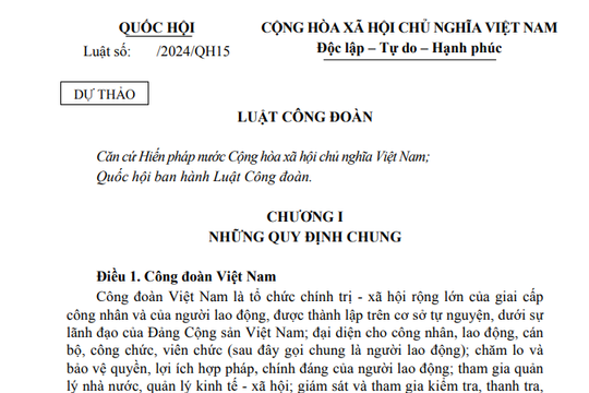 Mức đóng kinh phí công đoàn theo Dự thảo Luật Công đoàn mới nhất