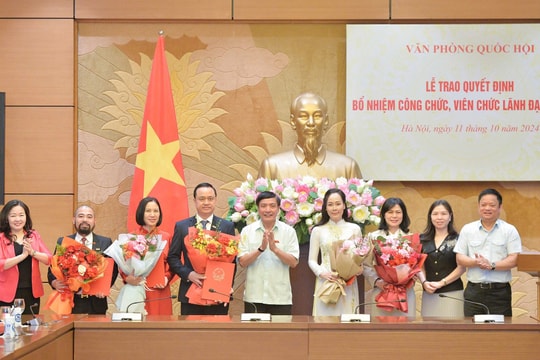 Văn phòng Quốc hội bổ nhiệm nhân sự mới tại 3 đơn vị