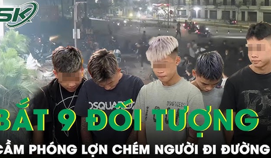 Bắt giam 9 kẻ cầm phóng lợn truy sát nhau, chém bị thương người đi đường