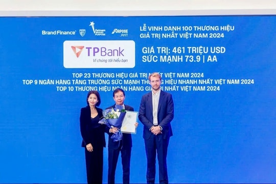 Giá trị thương hiệu của TPBank đạt mốc 461 triệu USD theo Brand Finance