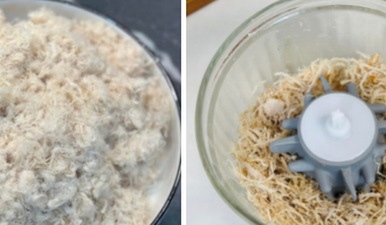 Cách làm chà bông bằng máy xay đơn giản tại nhà