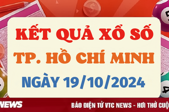 Trực tiếp kết quả xổ số TP.HCM hôm nay 19/10/2024 - XSHCM 19/10