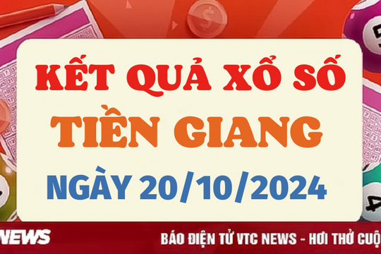 XSTG 20/10 - Kết quả xổ số Tiền Giang hôm nay 20/10/2024 - XSTG Chủ Nhật