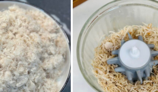 Làm chà bông bằng máy xay đơn giản tại nhà