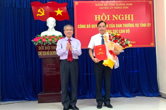 Điều động, bổ nhiệm Bí thư Huyện ủy giữ chức Chánh Văn phòng Tỉnh ủy