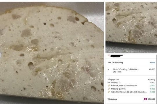 Xác minh vụ thực khách tố quán bán bánh cuốn chả có dòi