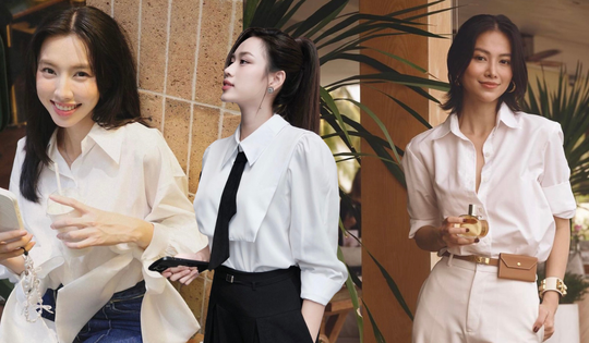 Sơ mi trắng là thứ mà các nàng Hậu mê nhất: Thùy Tiên điệu đà, Đỗ Hà sang như "nữ tổng tài"
