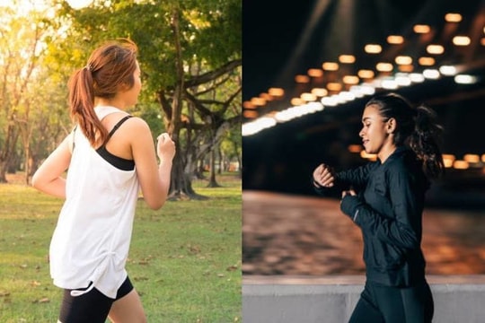 Khác biệt giữa chạy bộ 30 phút buổi sáng và đi bộ 60 phút buổi tối