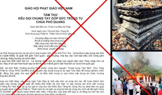 Xuất hiện nhiều trang fanpage giả mạo kêu gọi ủng hộ sau vụ cháy chùa Phổ Quang