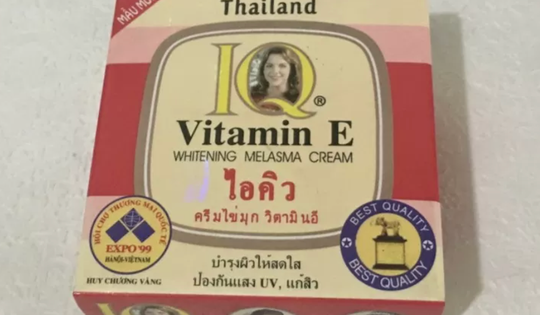 Khẩn trương thu hồi kem thoa mặt IQ Vitamin E Whitening Melasma do chứa chất cấm, có thể gây nguy hiểm đến sức khỏe người dùng