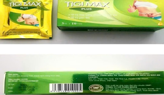 Thực phẩm bảo vệ sức khỏe TIGI MAX PLUS chứa chất cấm Sibutramine, Phenolphtalein