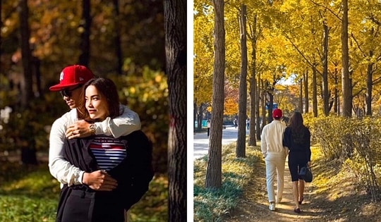 Hồ Ngọc Hà - Kim Lý lãng mạn giữa khung cảnh mùa thu đẹp như tranh ở Hàn Quốc