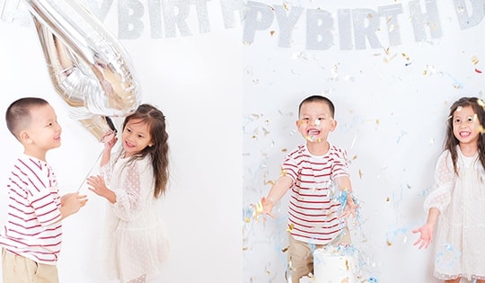 Cặp song sinh nhà Hồ Ngọc Hà - Kim Lý vừa tròn 4 tuổi, lí lắc đáng yêu