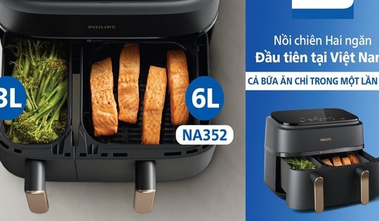 Chuyên gia ẩm thực giải mã: Nồi chiên Hai ngăn Philips 300 Series - Bí quyết nấu cả bữa ăn nhanh gọn chỉ trong 1 lần