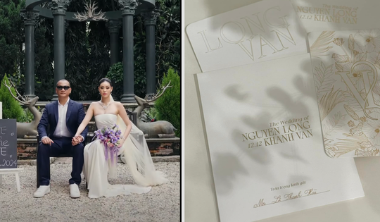 Hé lộ thiệp cưới của Hoa hậu Khánh Vân với nhiếp ảnh gia hơn 17 tuổi