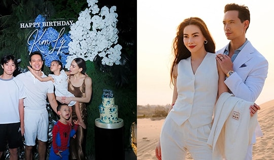 Sinh nhật Kim Lý nhưng khán giả lại chú ý đến thái độ của con trai Cường Đô la