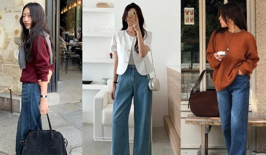 10 cách mặc quần jeans ống rộng đẹp từ giờ đến hết mùa đông