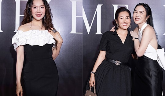 Hồng Diễm, vợ Bình Minh cùng nhiều sao Việt đọ sắc trong ' bữa tiệc' thời trang của CEO Lưu Nga