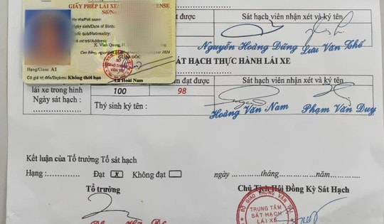 Thi trượt sát hạch lái xe máy, lên facebook mua bằng giả giá hơn 1 triệu
