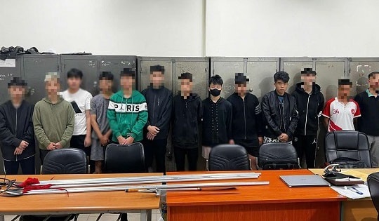 Bắt giữ nhóm thanh thiếu niên gây rối, cầm hung khí đuổi đánh nhau