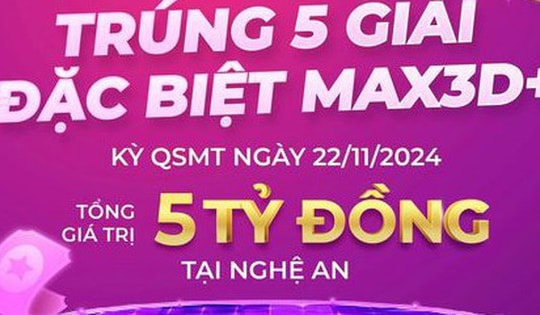 Vietlott bất ngờ thông báo một người chơi may mắn cùng lúc trúng 5 giải đặc biệt